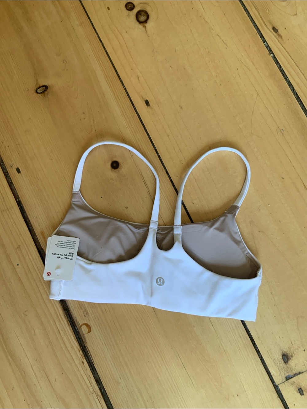 Lululemon Wunder Train Strappy Racer Bra — white NWT 6 - Picture 5 of 6